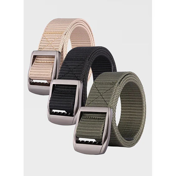 Cinturón de Lona Ajustable para Hombre - Estilo Casual y Militar 2