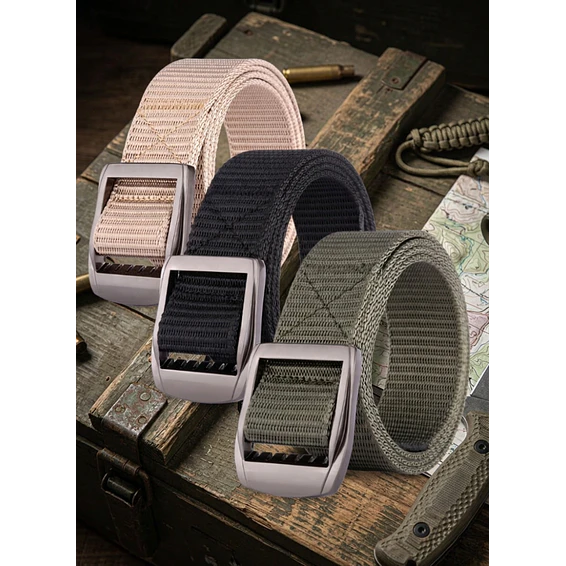 Cinturón de Lona Ajustable para Hombre - Estilo Casual y Militar 1