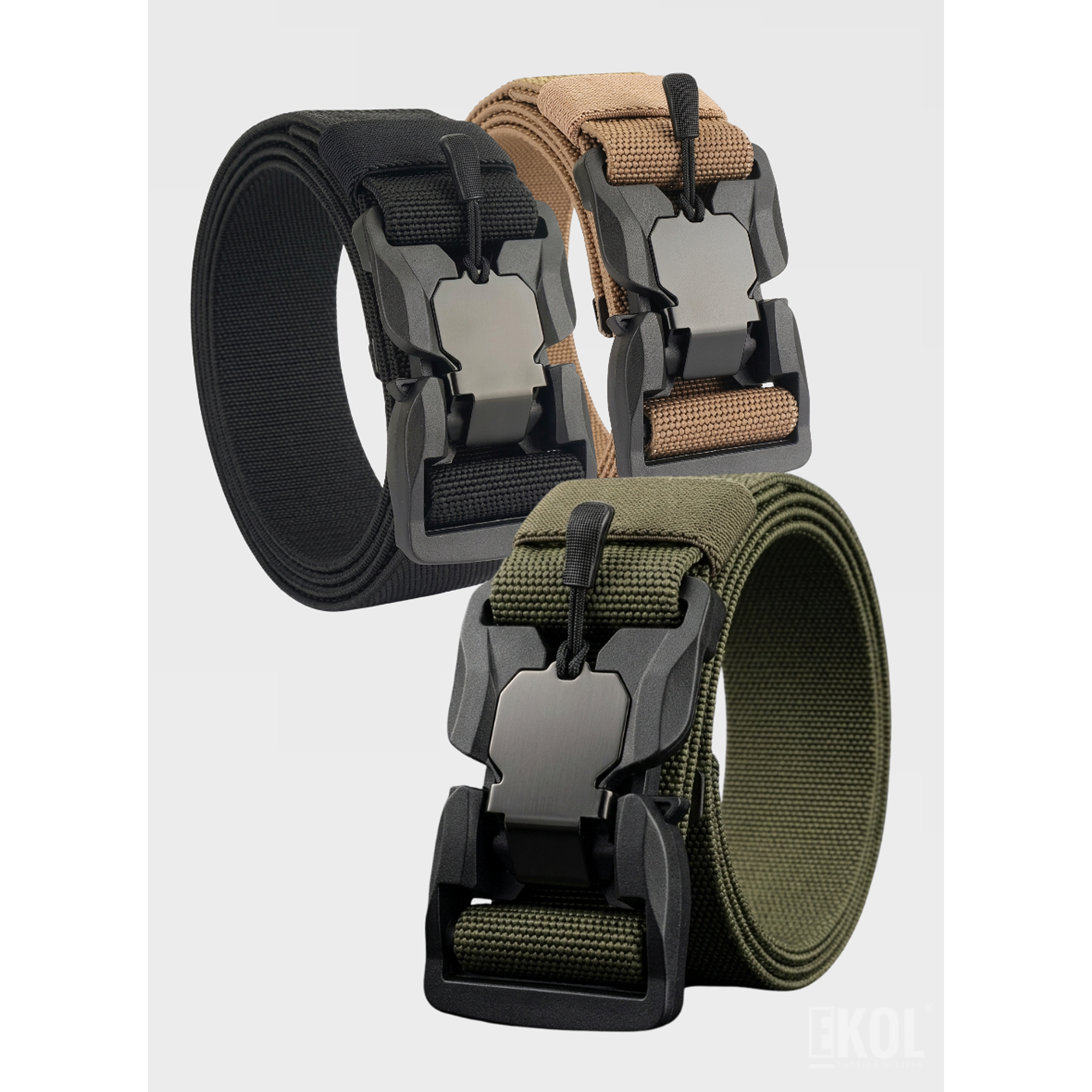 Cinturón Táctico Militar de Nylon con Hebilla de Liberación Rápida - Ajustable y de Alta Resistencia 6