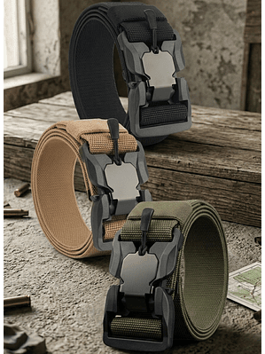 Cinturón Táctico Militar de Nylon con Hebilla de Liberación Rápida - Ajustable y de Alta Resistencia
