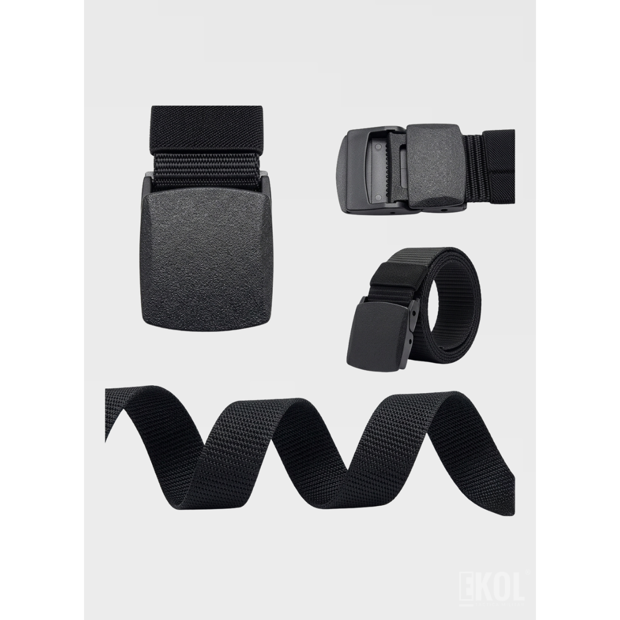 Cinturón de Trabajo en Lona de Nailon: Correa de Uso Rudo con Hebilla Automática de Plástico 2