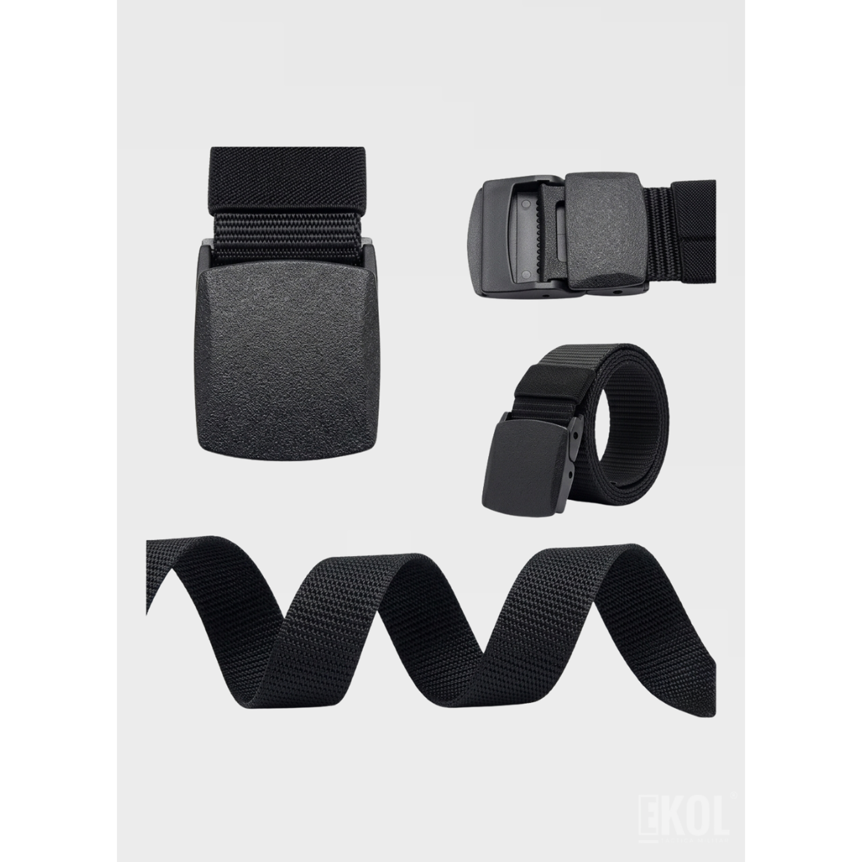 Cinturón de Trabajo en Lona de Nailon: Correa de Uso Rudo con Hebilla Automática de Plástico 2