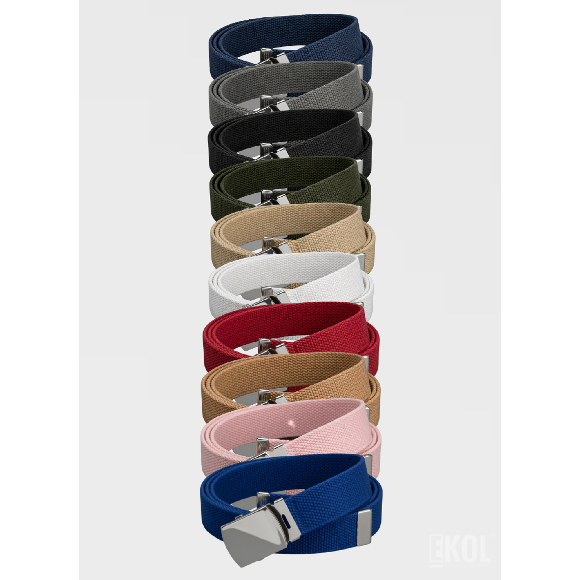 Cinturón Táctico Militar de Lona y Nailon - Hebilla Metálica Reforzada - 110cm 12