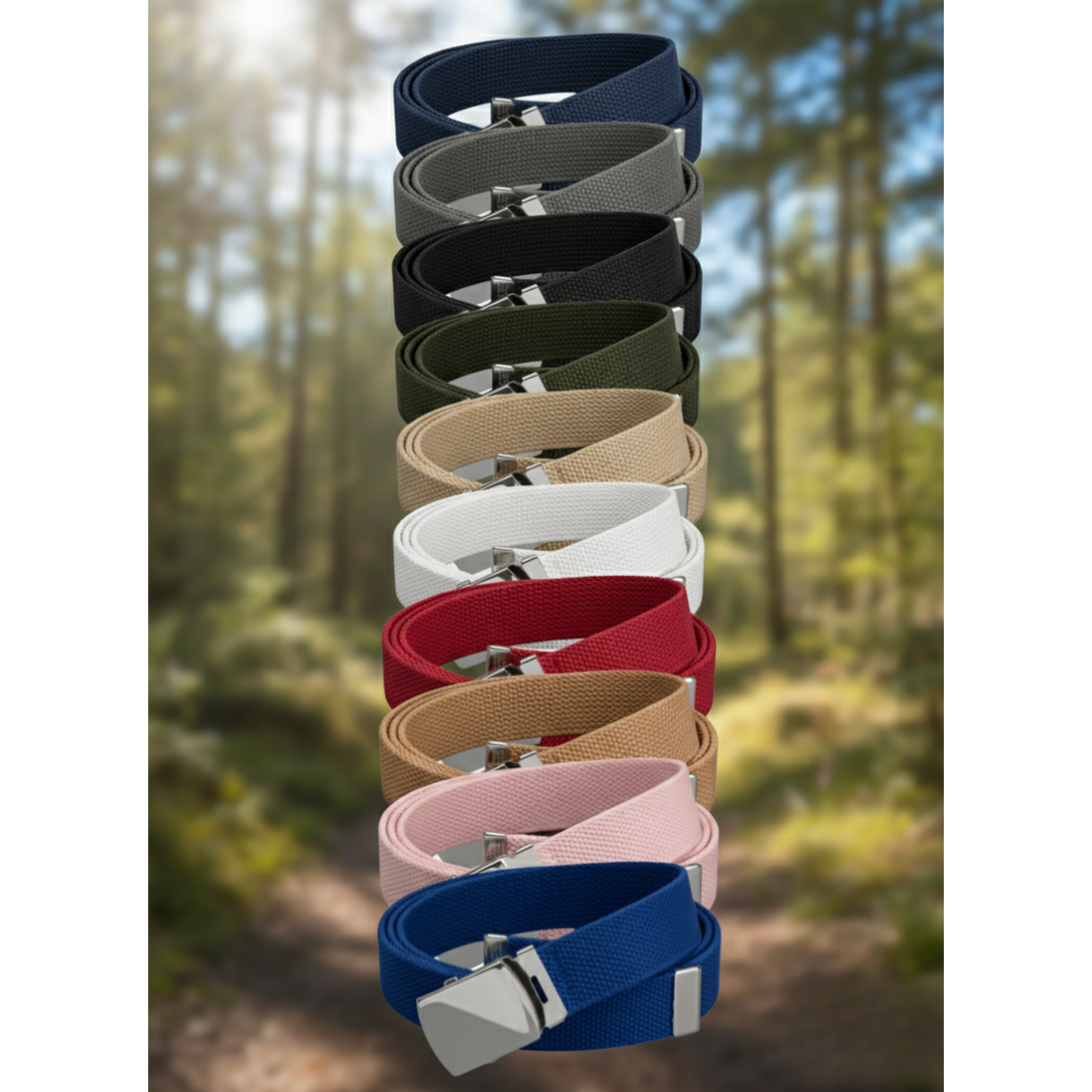 Cinturón Táctico Militar de Lona y Nailon - Hebilla Metálica Reforzada - 110cm 1