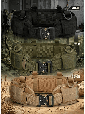 Cinturón Soporte de Cintura Táctico Molle Multifunción Airsoft y Outdoor