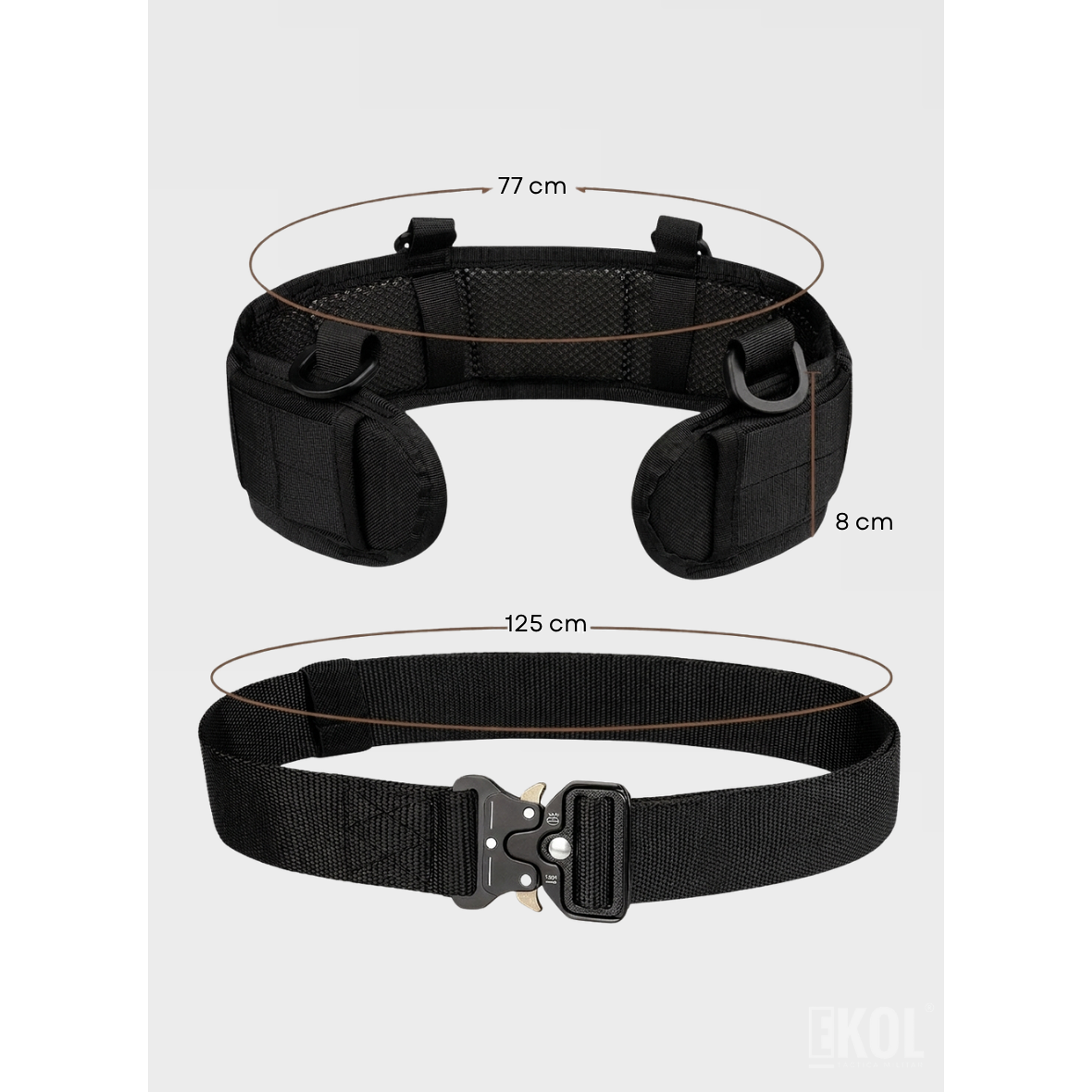 Cinturón Soporte de Cintura Táctico Molle Multifunción Airsoft y Outdoor 4