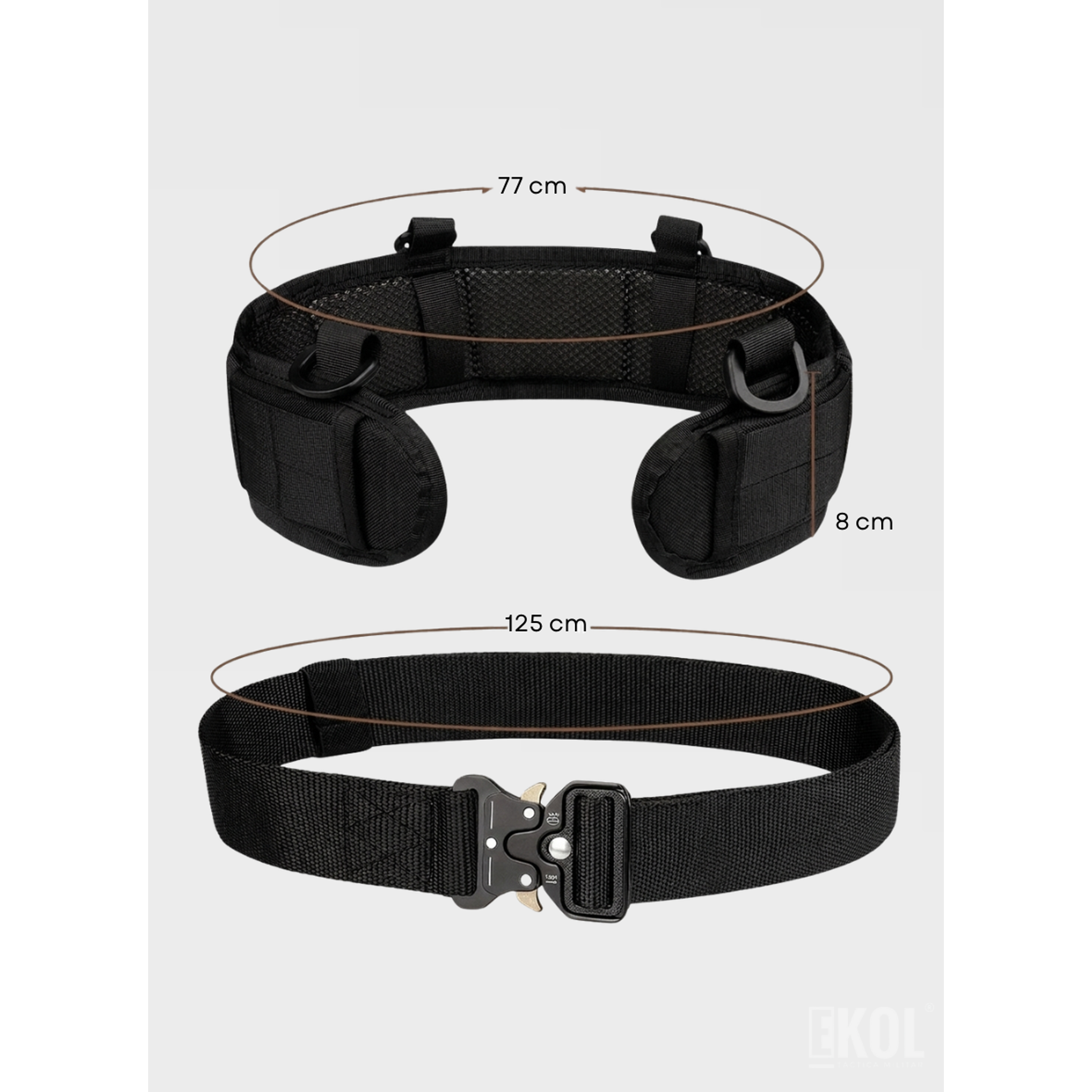 Cinturón Soporte de Cintura Táctico Molle Multifunción Airsoft y Outdoor 4