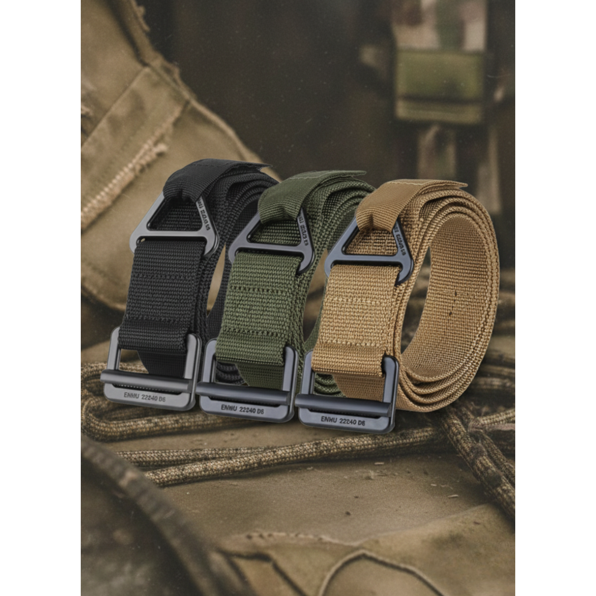 Cinturón Táctico Militar Nylon 128cm Hebilla De Metal  1