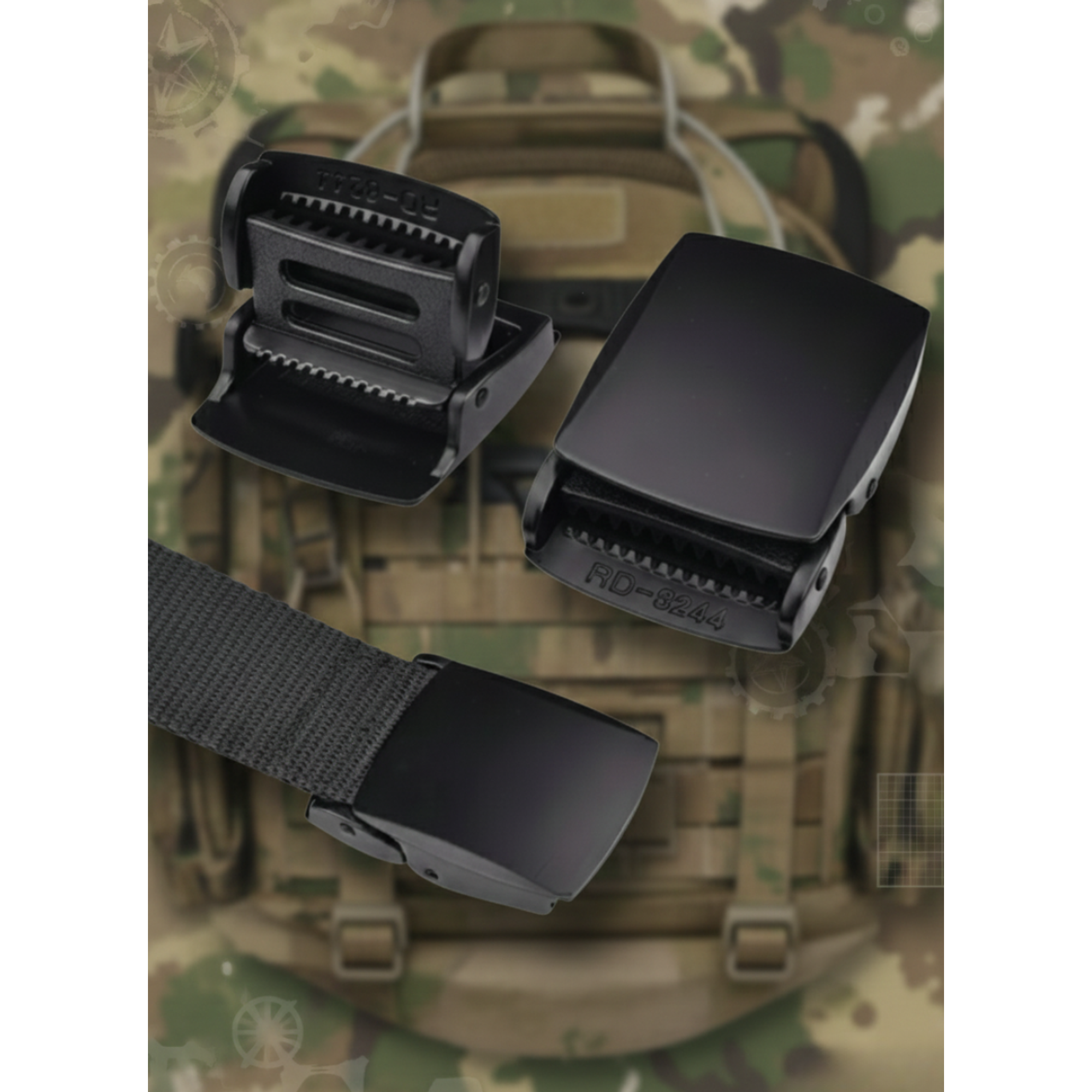 Cinturón Táctico Militar Hebilla de Aleación Reforzada RD8244 1