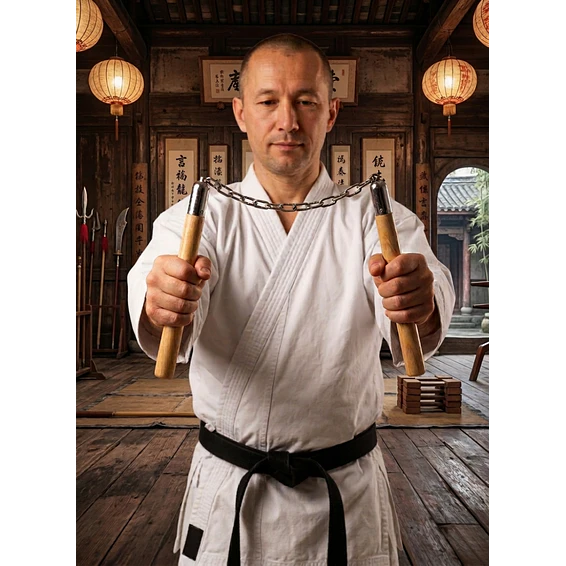 Nunchaku Madera Practico Artes Marciales 31 cm 1