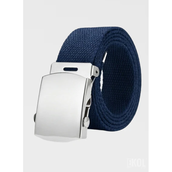  Cinturón Militar Lona Nailon Hebilla Metalizada Básico 125cm 5