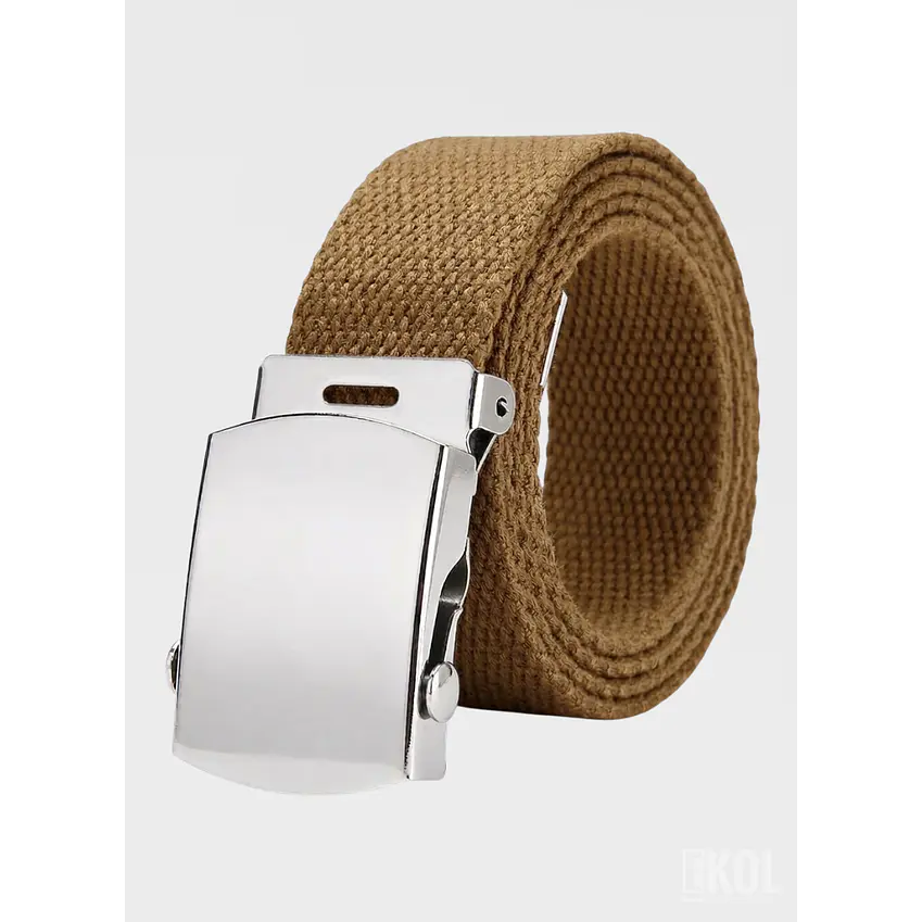  Cinturón Militar Lona Nailon Hebilla Metalizada Básico 125cm 8