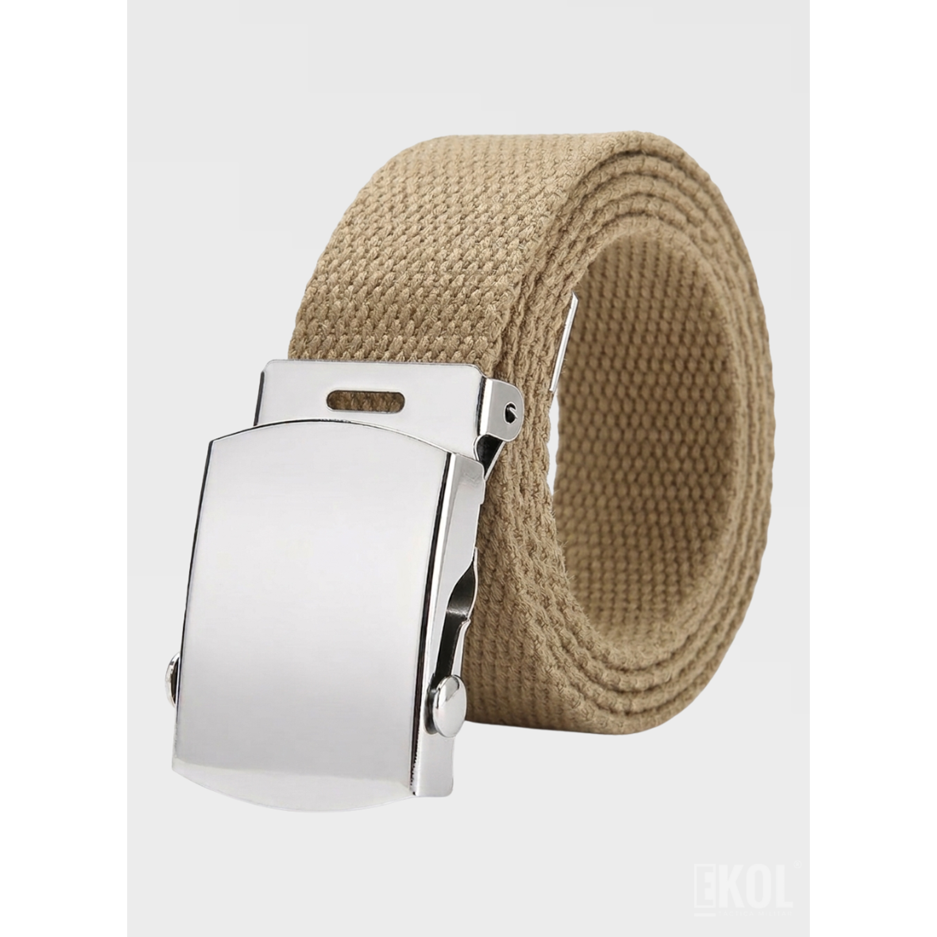  Cinturón Militar Lona Nailon Hebilla Metalizada Básico 125cm 7