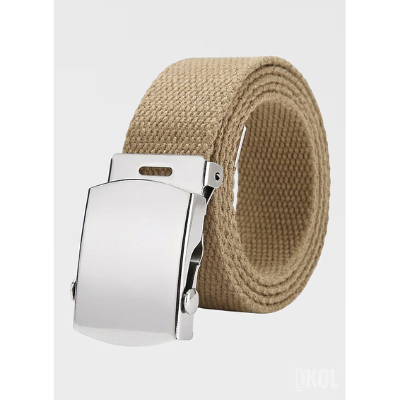  Cinturón Militar Lona Nailon Hebilla Metalizada Básico 125cm 7