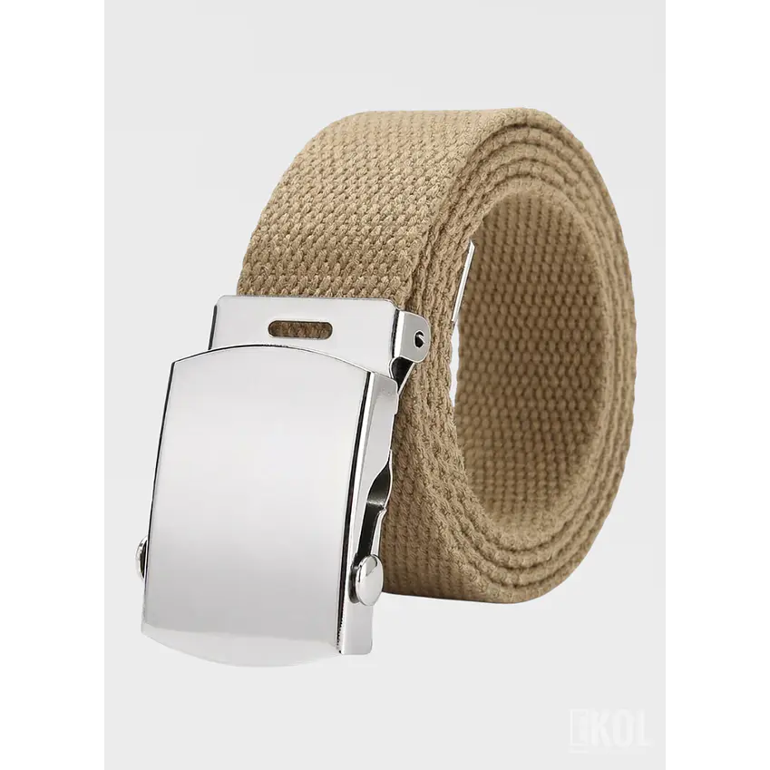  Cinturón Militar Lona Nailon Hebilla Metalizada Básico 125cm 7