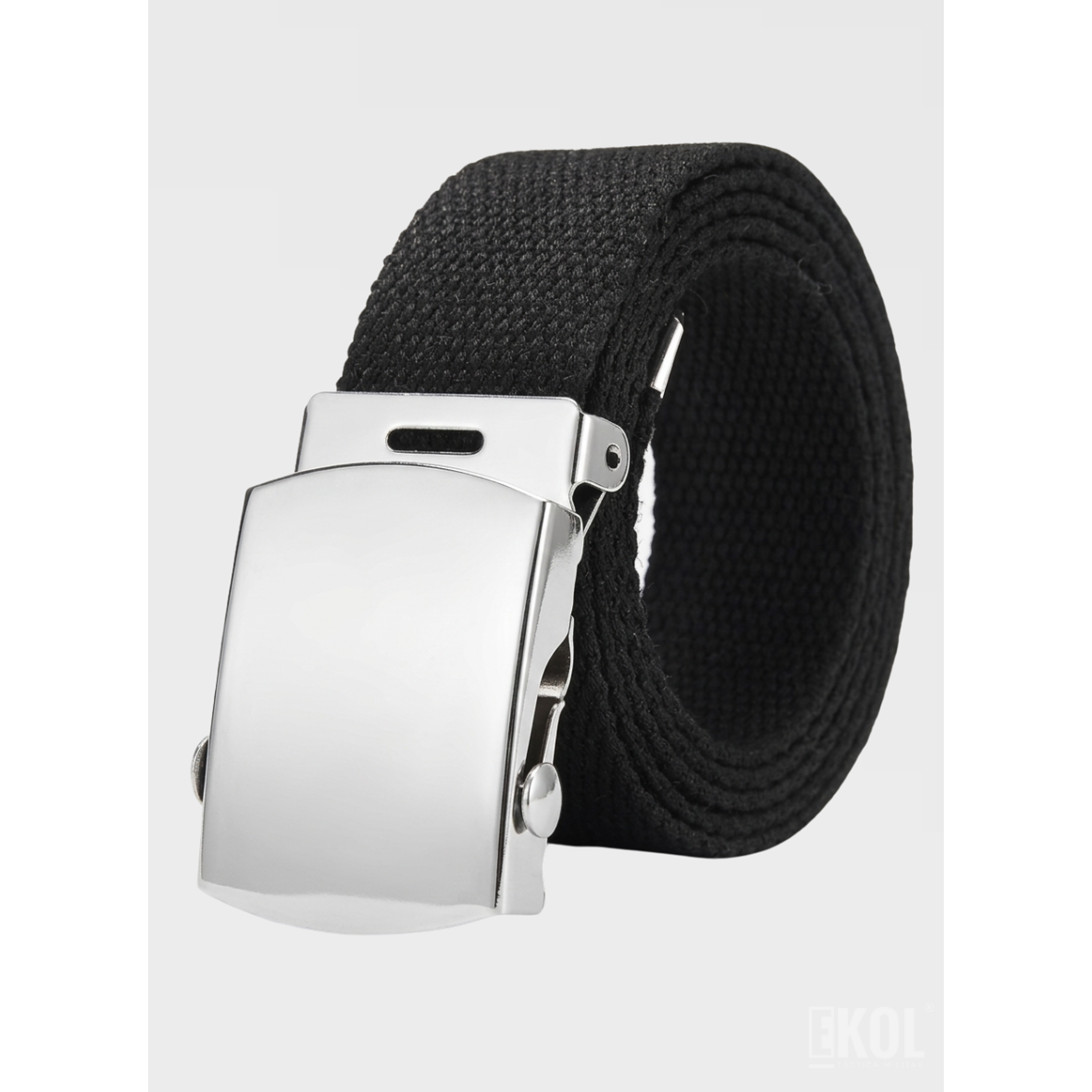  Cinturón Militar Lona Nailon Hebilla Metalizada Básico 125cm 2