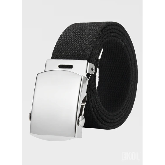  Cinturón Militar Lona Nailon Hebilla Metalizada Básico 125cm 2