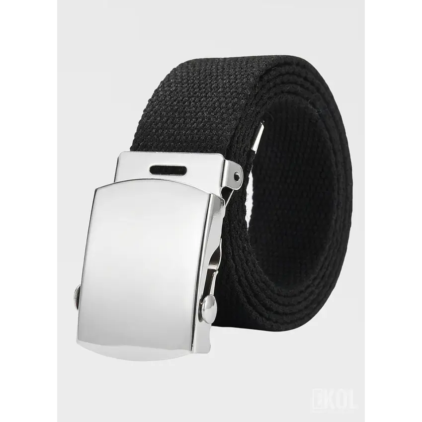  Cinturón Militar Lona Nailon Hebilla Metalizada Básico 125cm 2