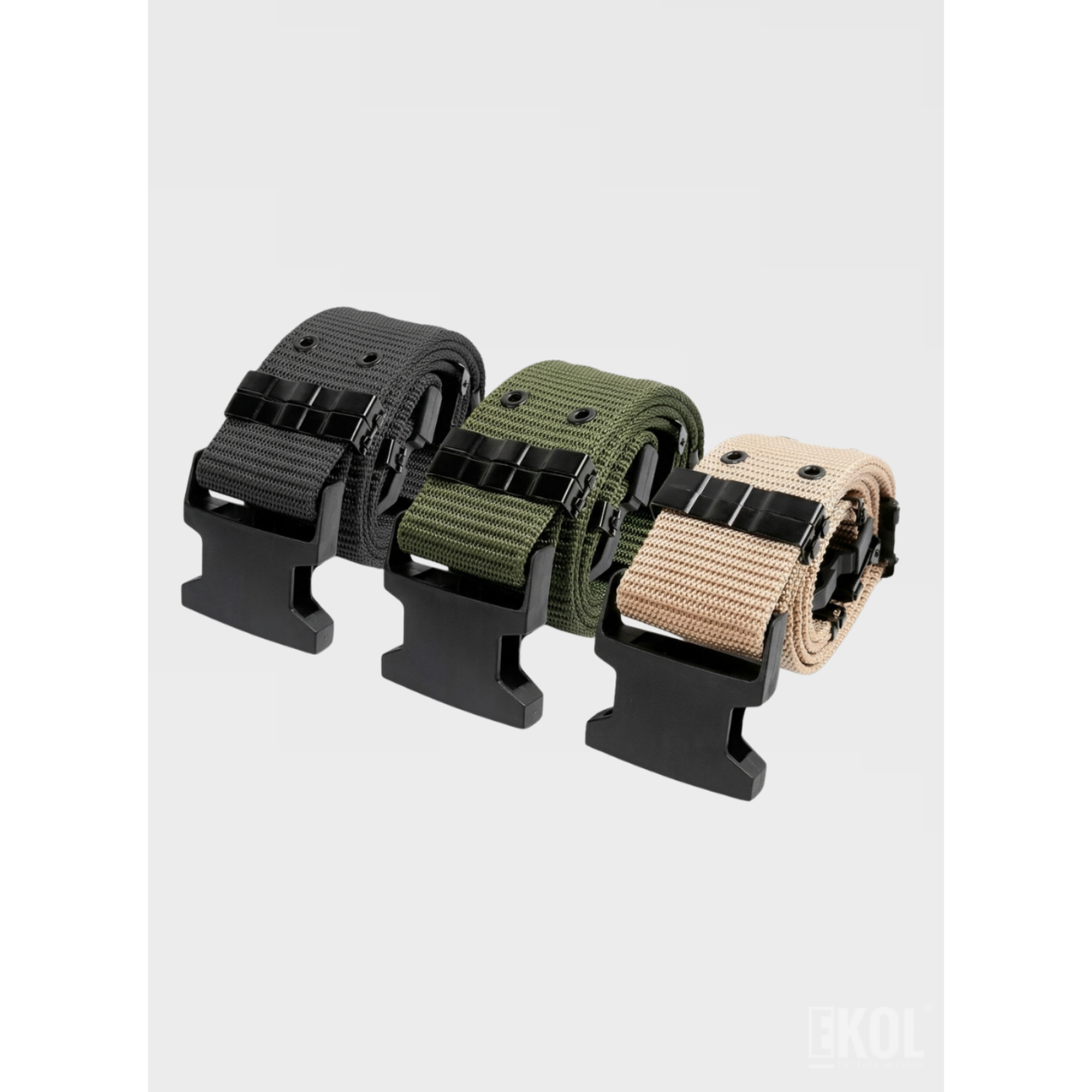 Cinturón Táctico Militar de Nylon - 130cm Ajustable, Hebilla de Liberación Rápida 8