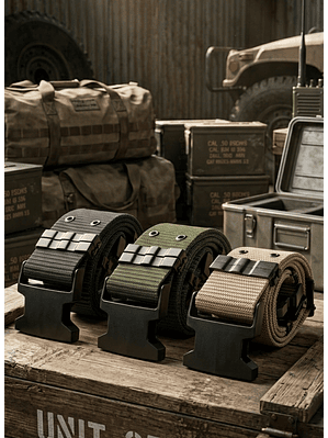 Cinturón Táctico Militar de Nylon - 130cm Ajustable, Hebilla de Liberación Rápida