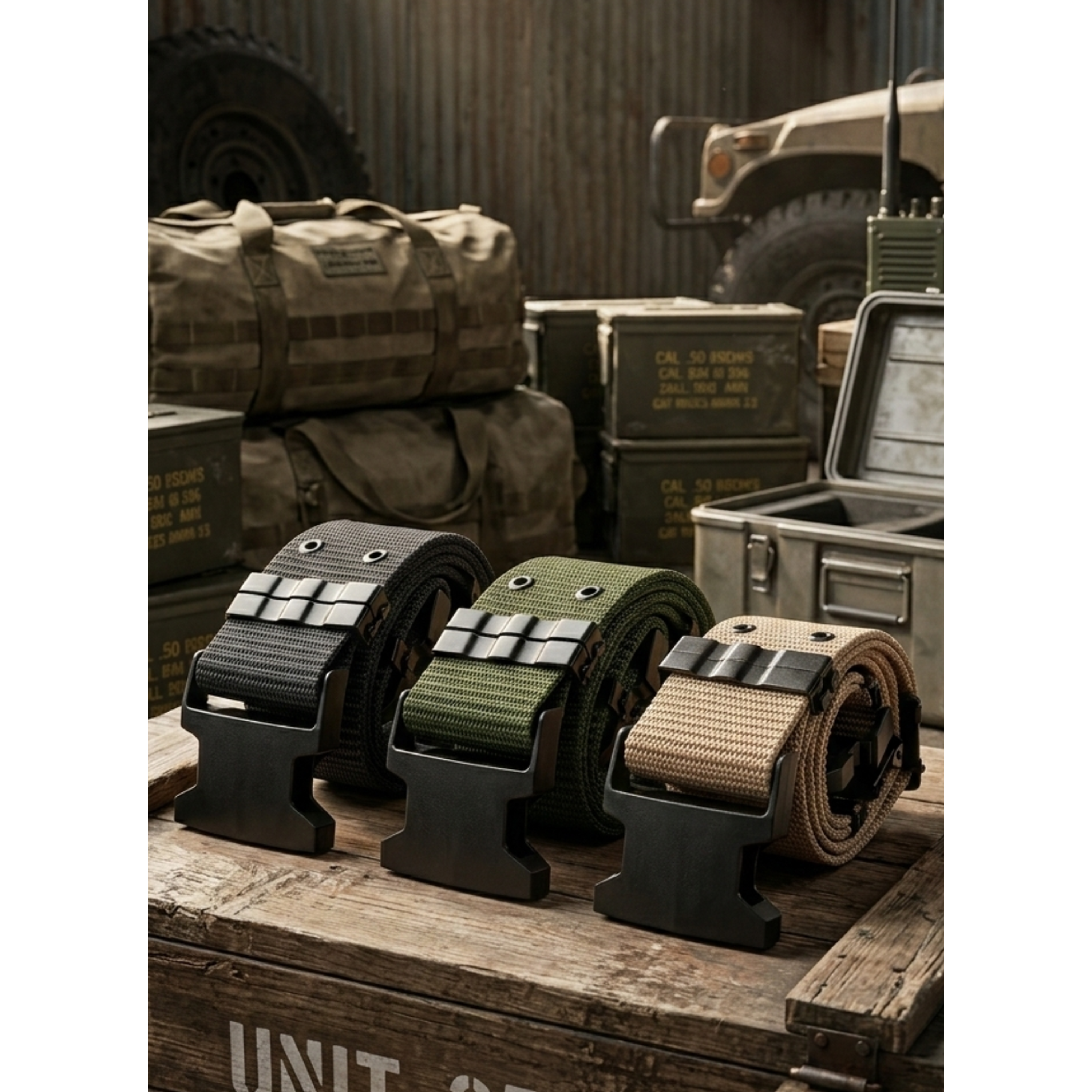 Cinturón Táctico Militar de Nylon - 130cm Ajustable, Hebilla de Liberación Rápida 1