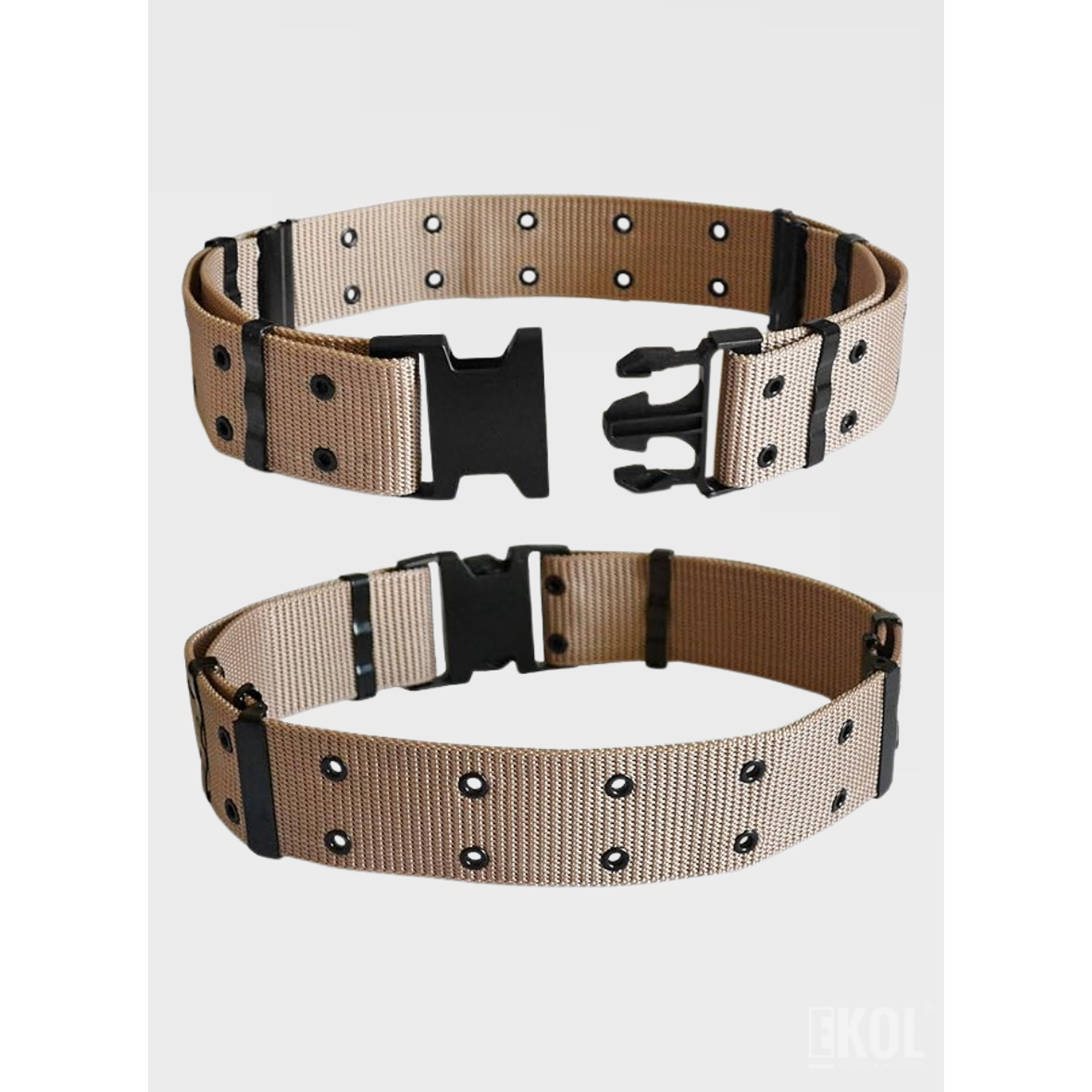 Cinturón Táctico Militar de Nylon - 130cm Ajustable, Hebilla de Liberación Rápida 7