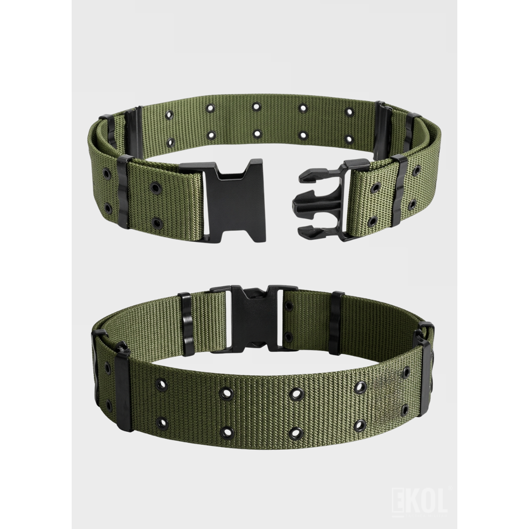 Cinturón Táctico Militar de Nylon - 130cm Ajustable, Hebilla de Liberación Rápida 5