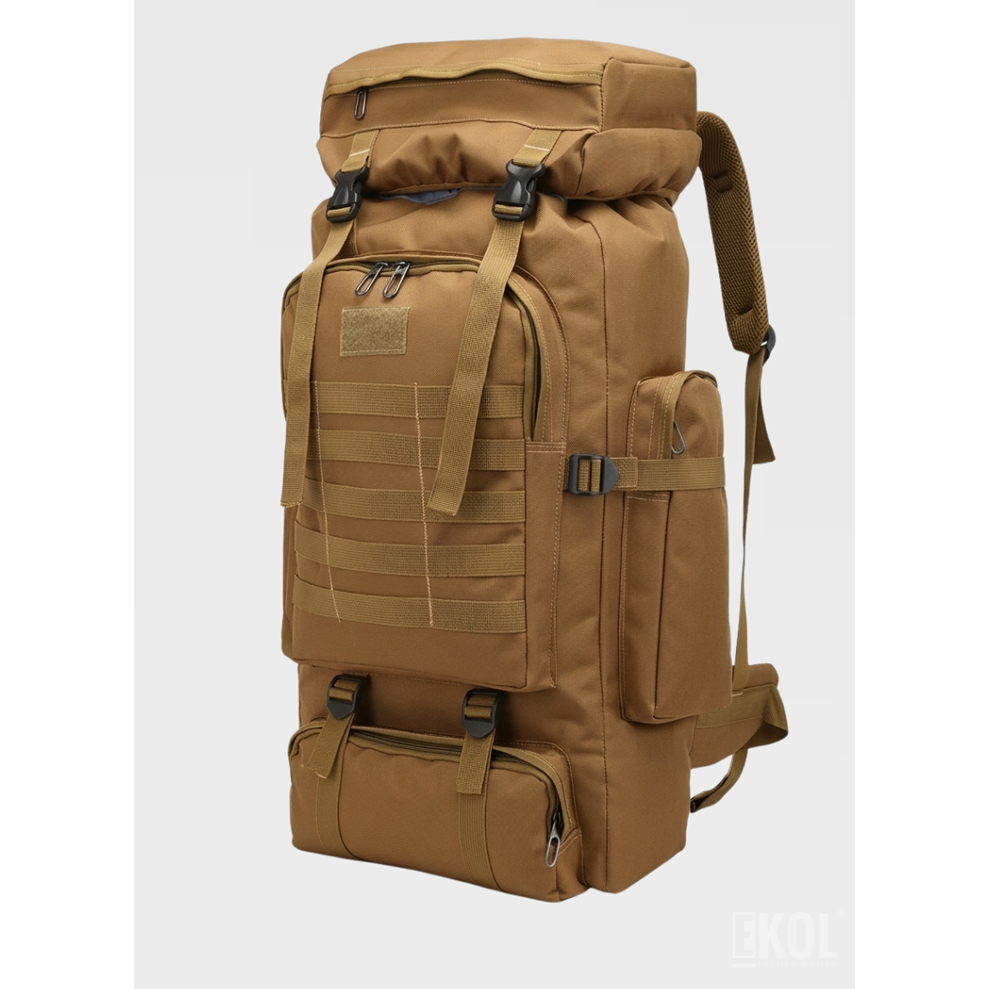 Mochila Táctica Militar 80L Impermeable - Sistema Molle y Gran Capacidad para Camping y Trekking 3