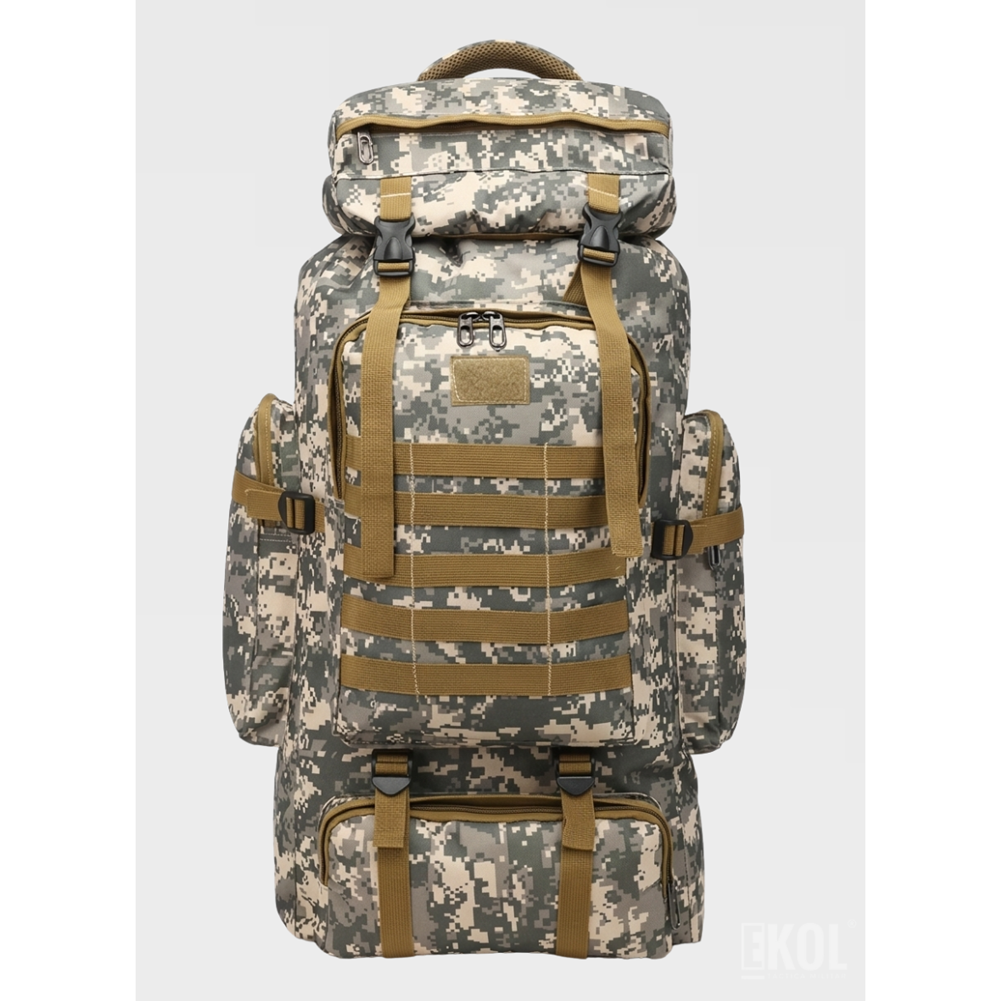 Mochila Táctica Militar 80L Impermeable - Sistema Molle y Gran Capacidad para Camping y Trekking 9