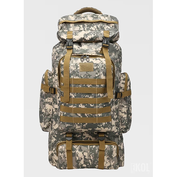 Mochila Táctica Militar 80L Impermeable - Sistema Molle y Gran Capacidad para Camping y Trekking 9