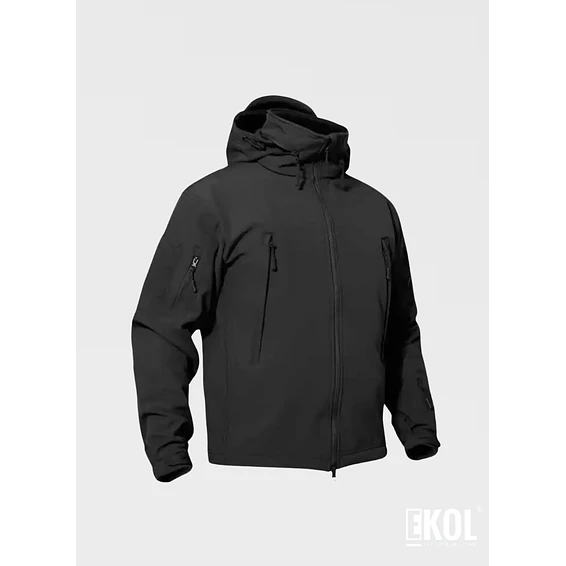 CHAQUETA  SOFTSHELL CON CAPUCHA – IMPERMEABLE, RESISTENTE  VERSÁTIL 3