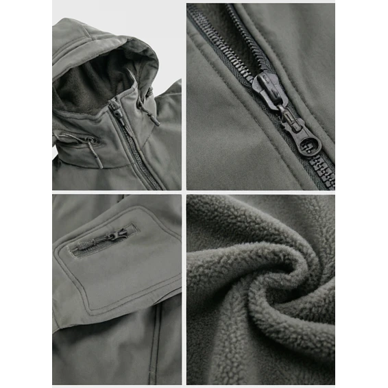 CHAQUETA  SOFTSHELL CON CAPUCHA – IMPERMEABLE, RESISTENTE  VERSÁTIL 5