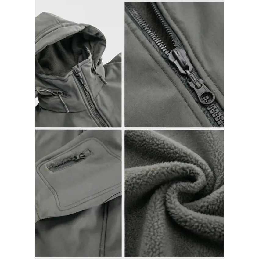 CHAQUETA  SOFTSHELL CON CAPUCHA – IMPERMEABLE, RESISTENTE  VERSÁTIL 5