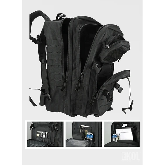 Mochila De Asalto Táctica 25l 3P Trekking Camping Resistente 4