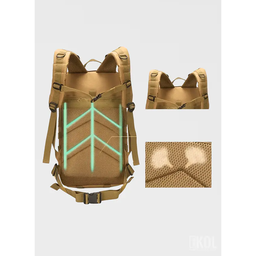 Mochila De Asalto Táctica 25l 3P Trekking Camping Resistente 8