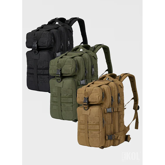 Mochila De Asalto Táctica 25l 3P Trekking Camping Resistente 9