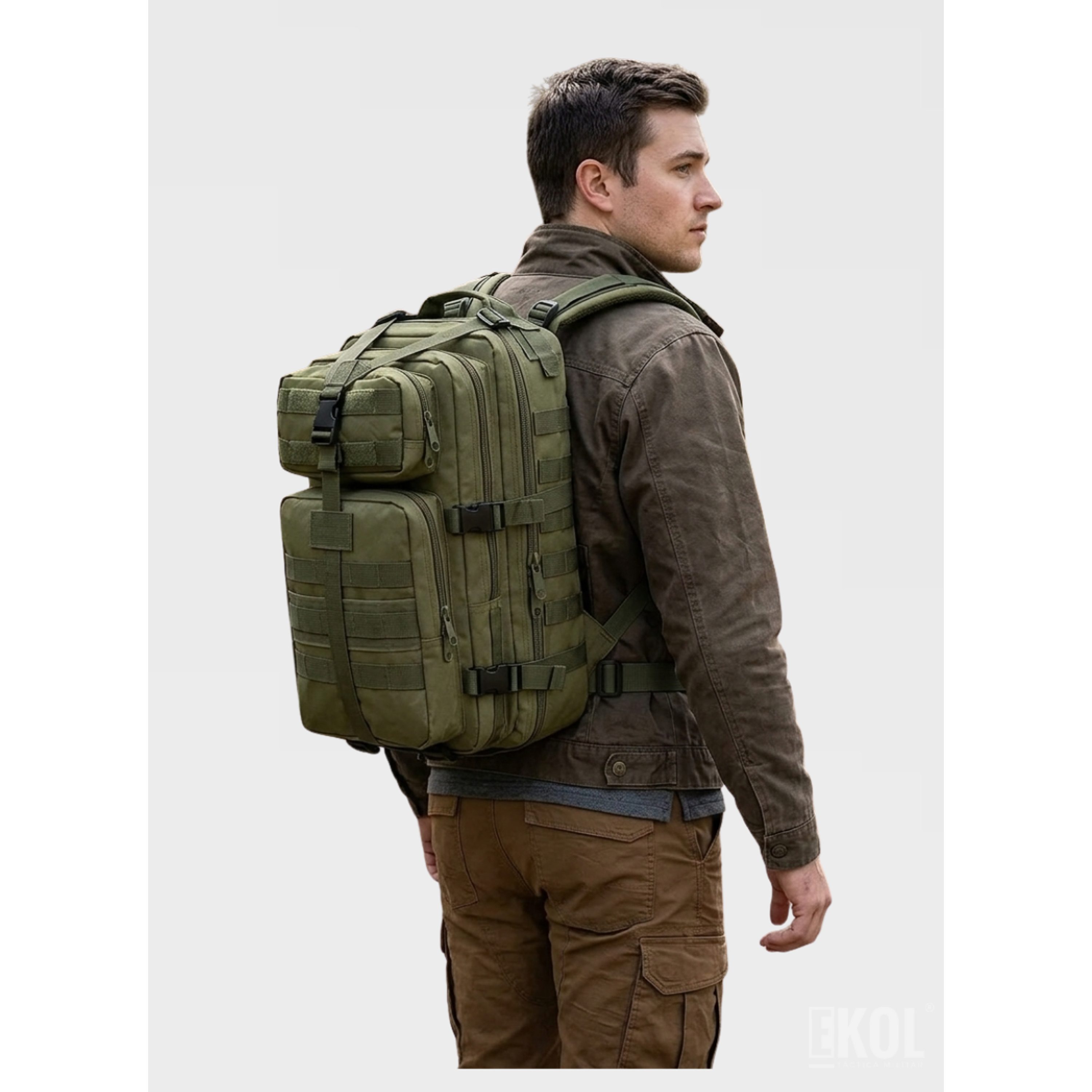 Mochila De Asalto Táctica 25l 3P Trekking Camping Resistente 10