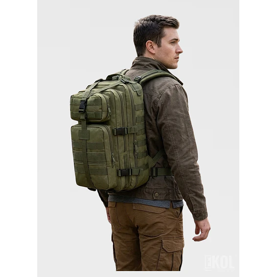 Mochila De Asalto Táctica 25l 3P Trekking Camping Resistente 10