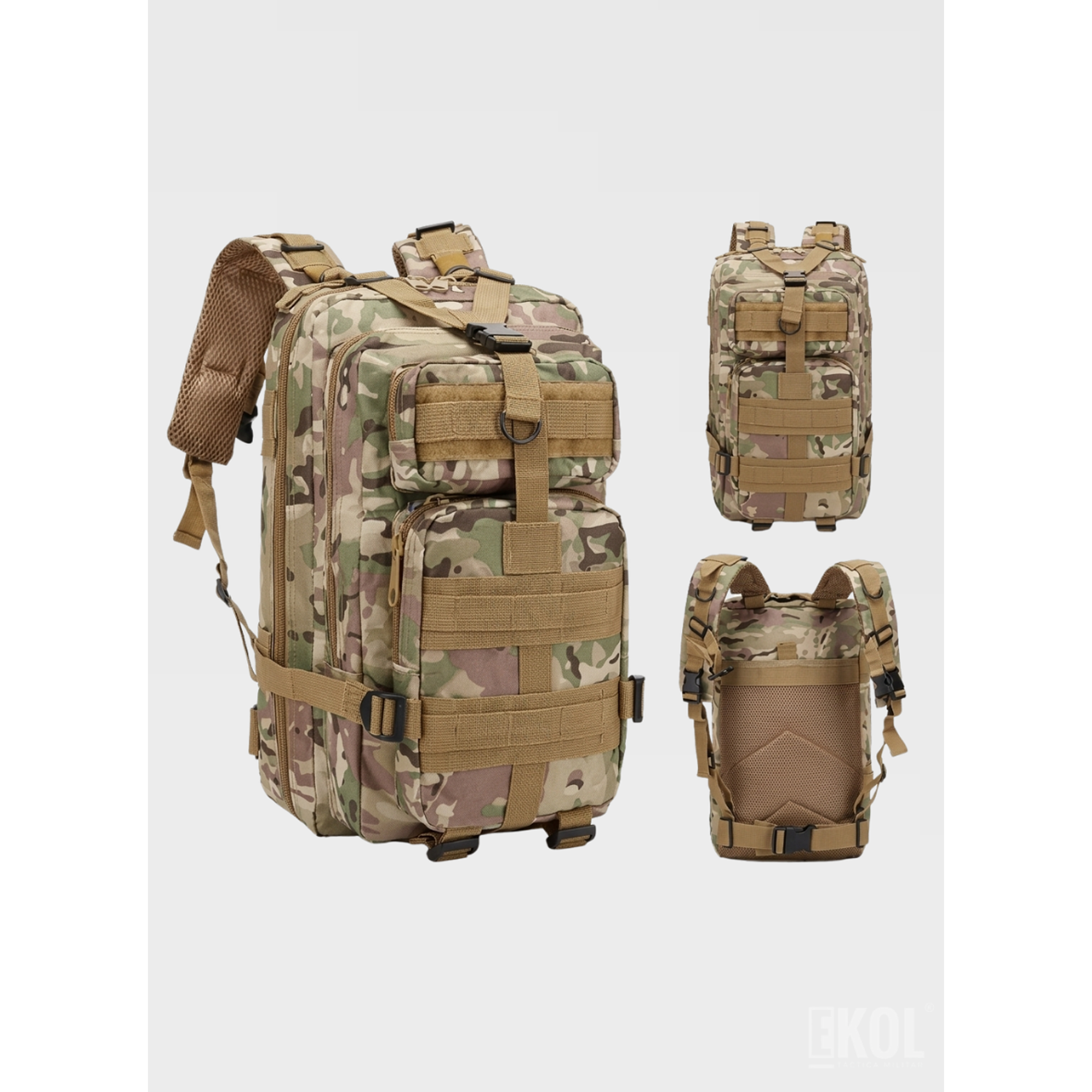 Mochila De Asalto Táctica 25l 3P Trekking Camping Resistente 5