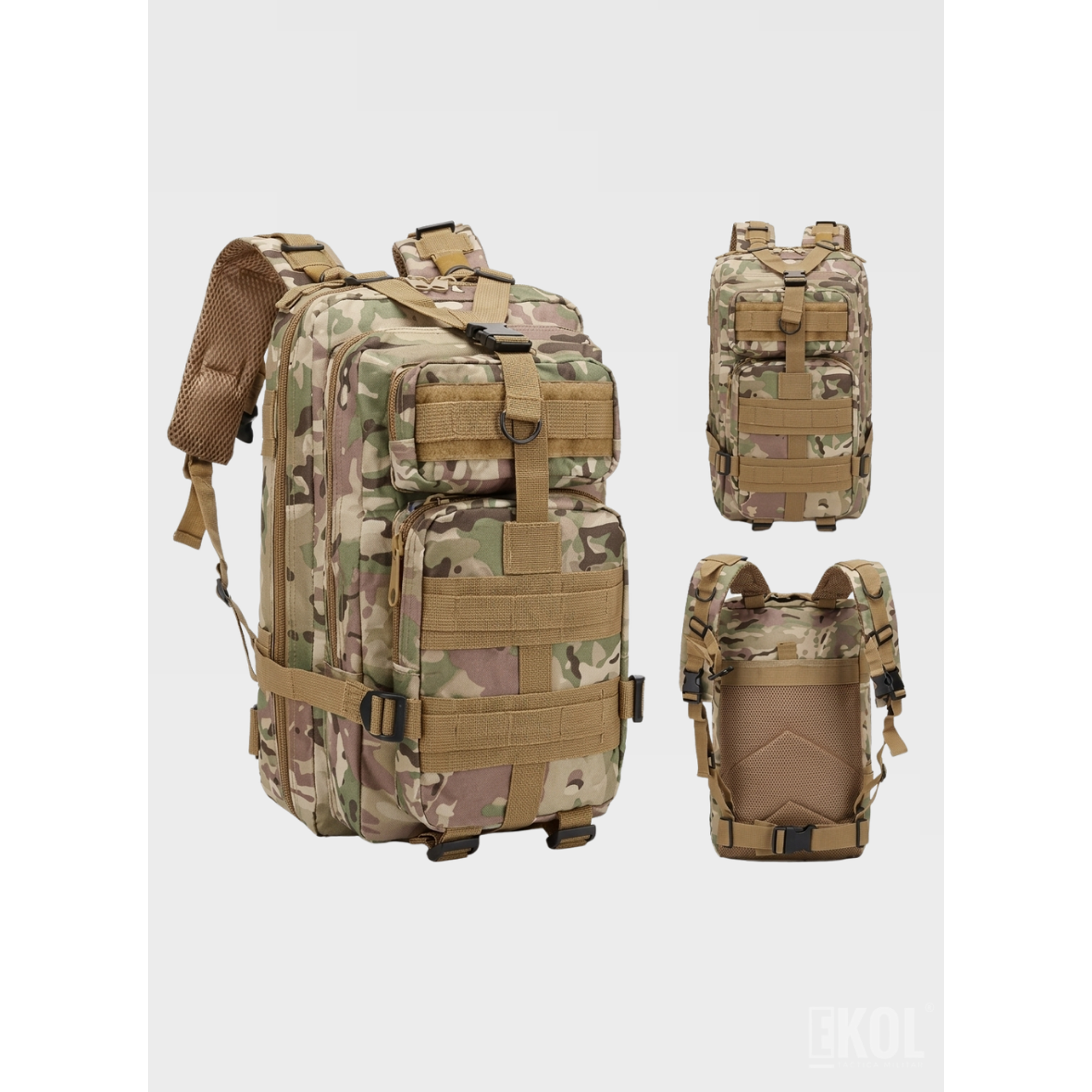 Mochila De Asalto Táctica 25l 3P Trekking Camping Resistente 5