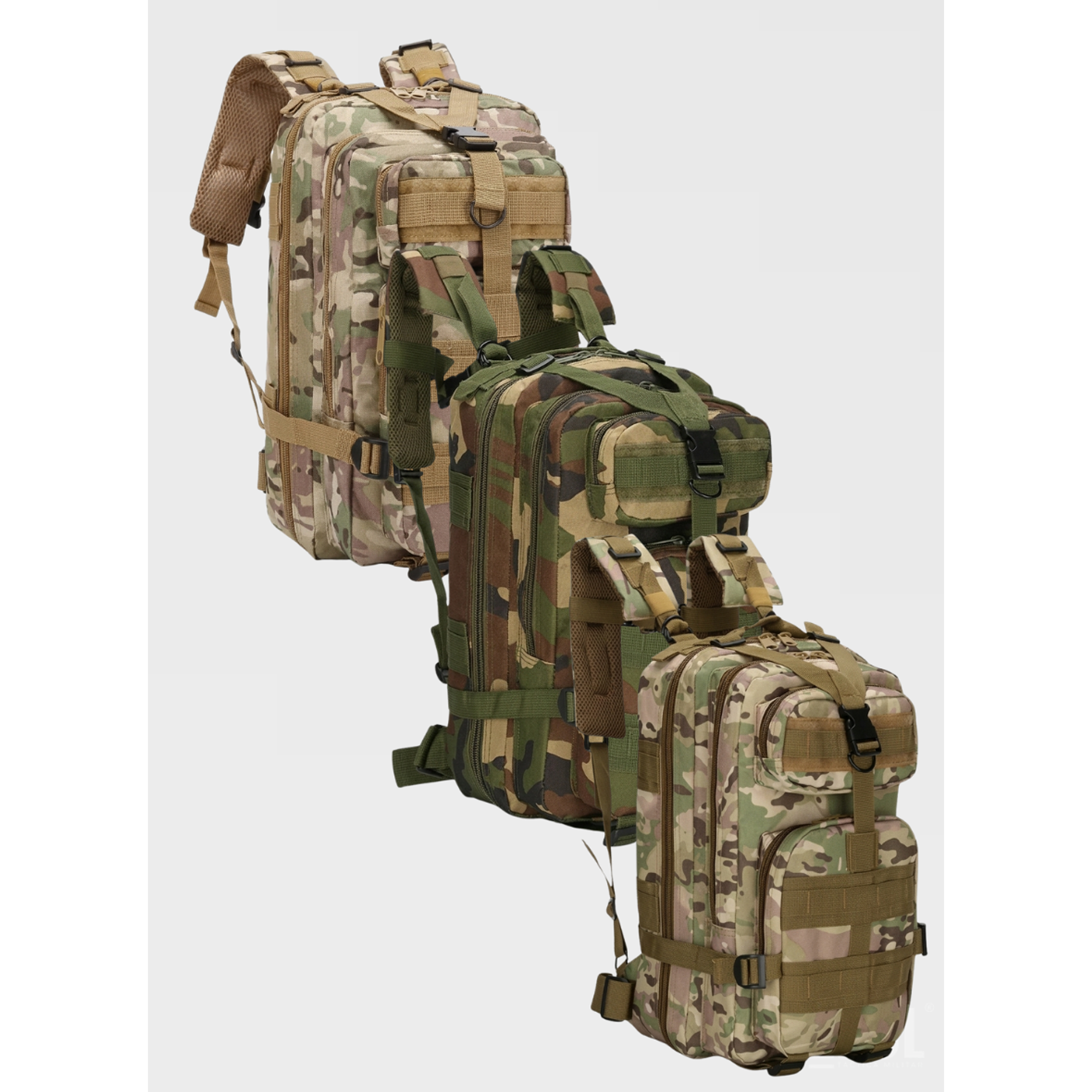 Mochila De Asalto Táctica 25l 3P Trekking Camping Resistente 7