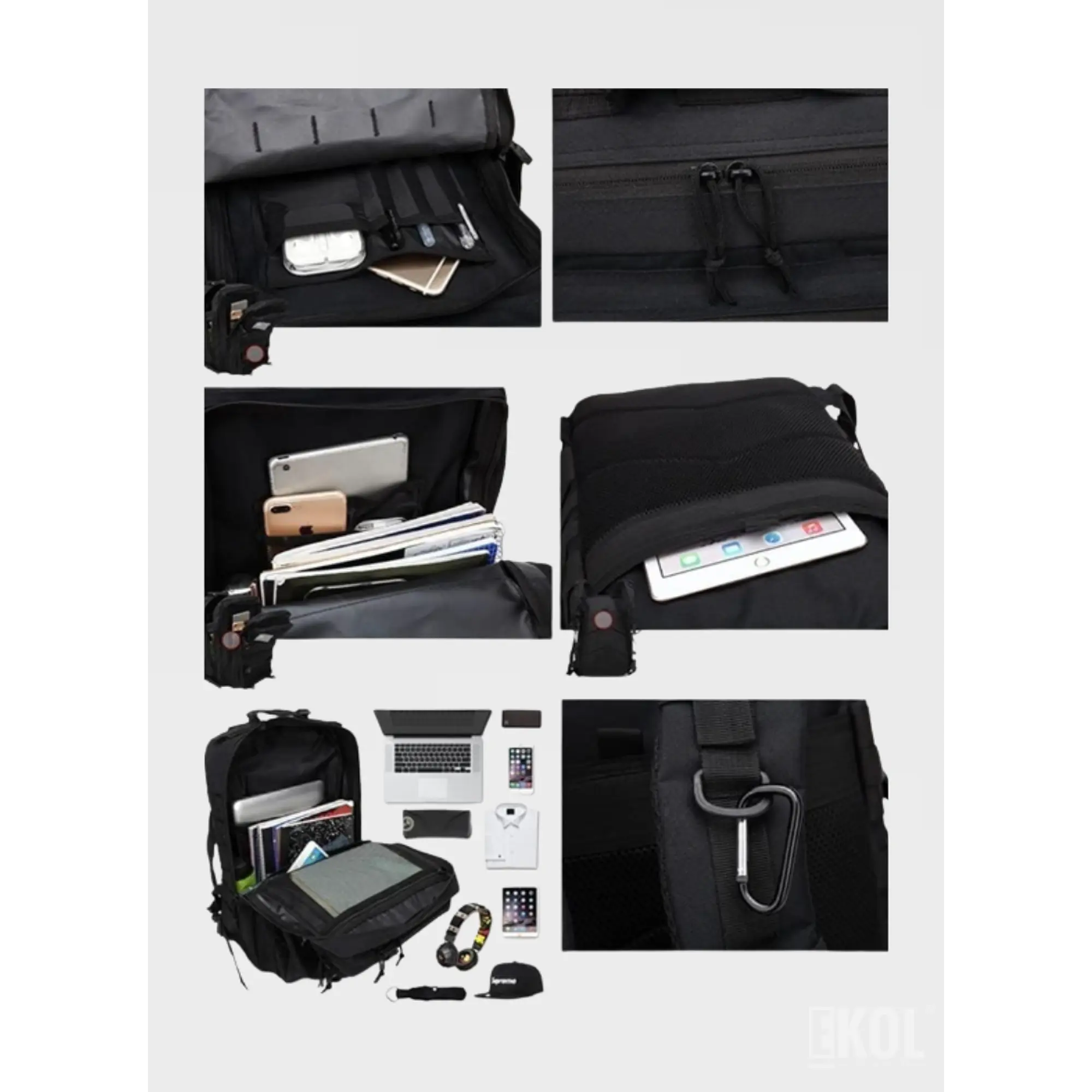 Mochila Militar 45 Litros Gran Capacidad con Sistema Molle para Viajes y Outdoor 5