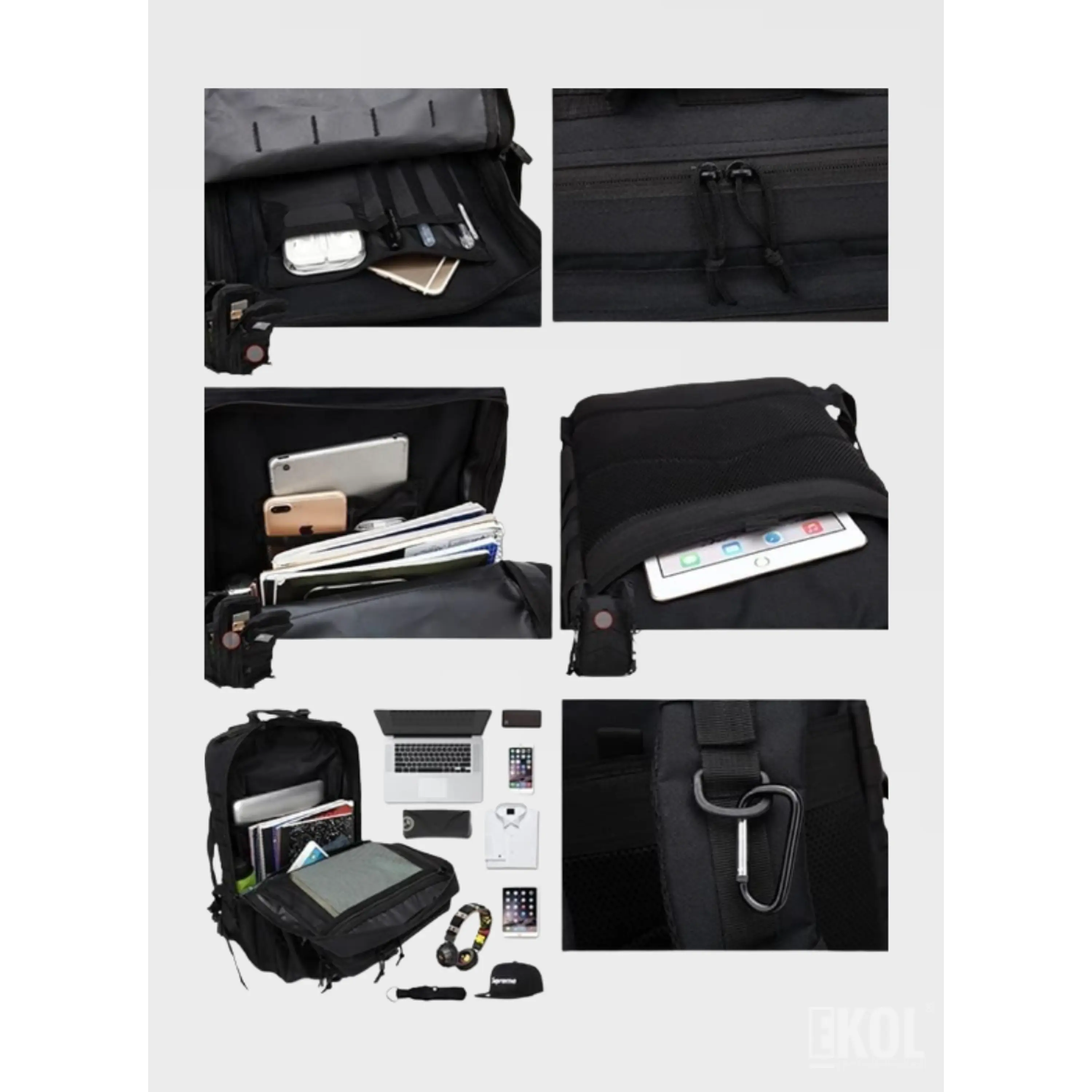 Mochila Militar 45 Litros Gran Capacidad con Sistema Molle para Viajes y Outdoor 5