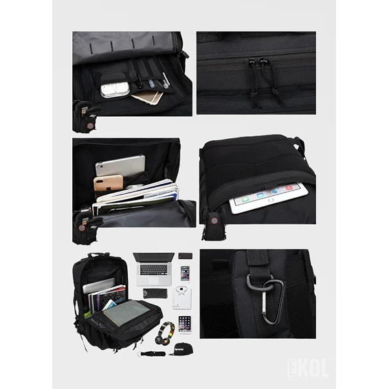 Mochila Militar 45 Litros Gran Capacidad con Sistema Molle para Viajes y Outdoor 5