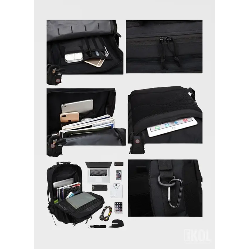 Mochila Militar 45 Litros Gran Capacidad con Sistema Molle para Viajes y Outdoor 5