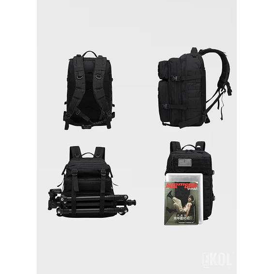Mochila Militar 45 Litros Gran Capacidad con Sistema Molle para Viajes y Outdoor 7