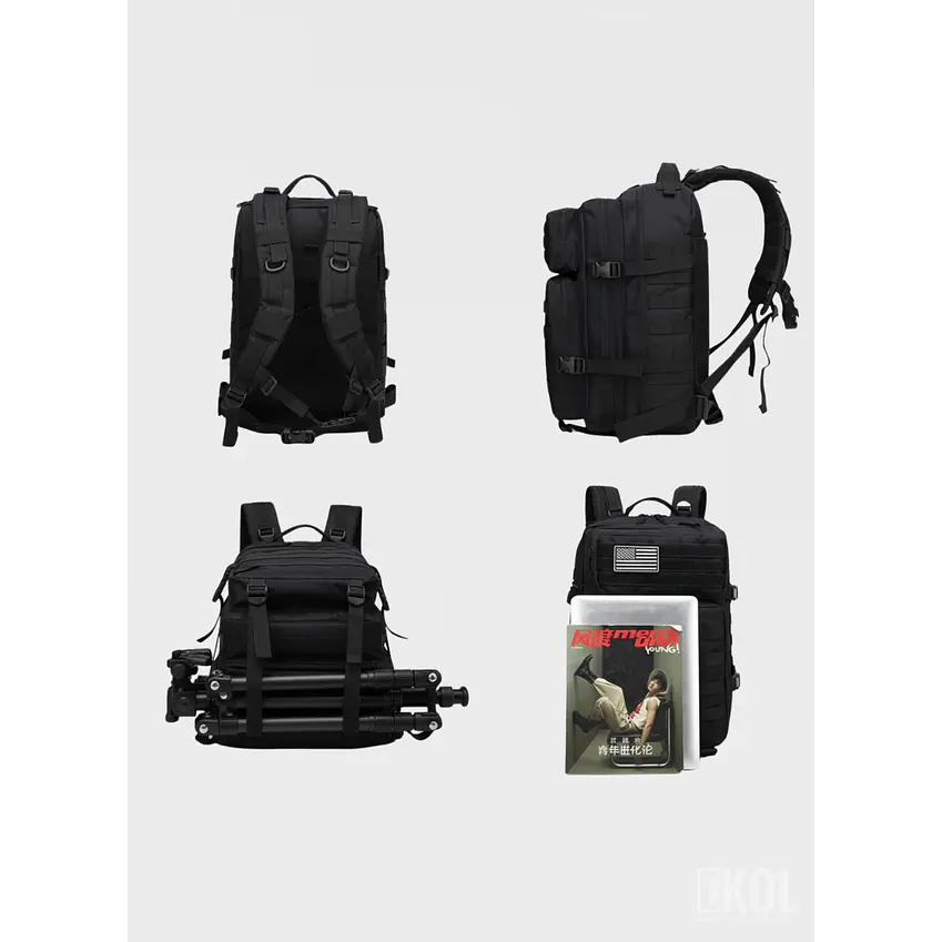 Mochila Militar 45 Litros Gran Capacidad con Sistema Molle para Viajes y Outdoor 7