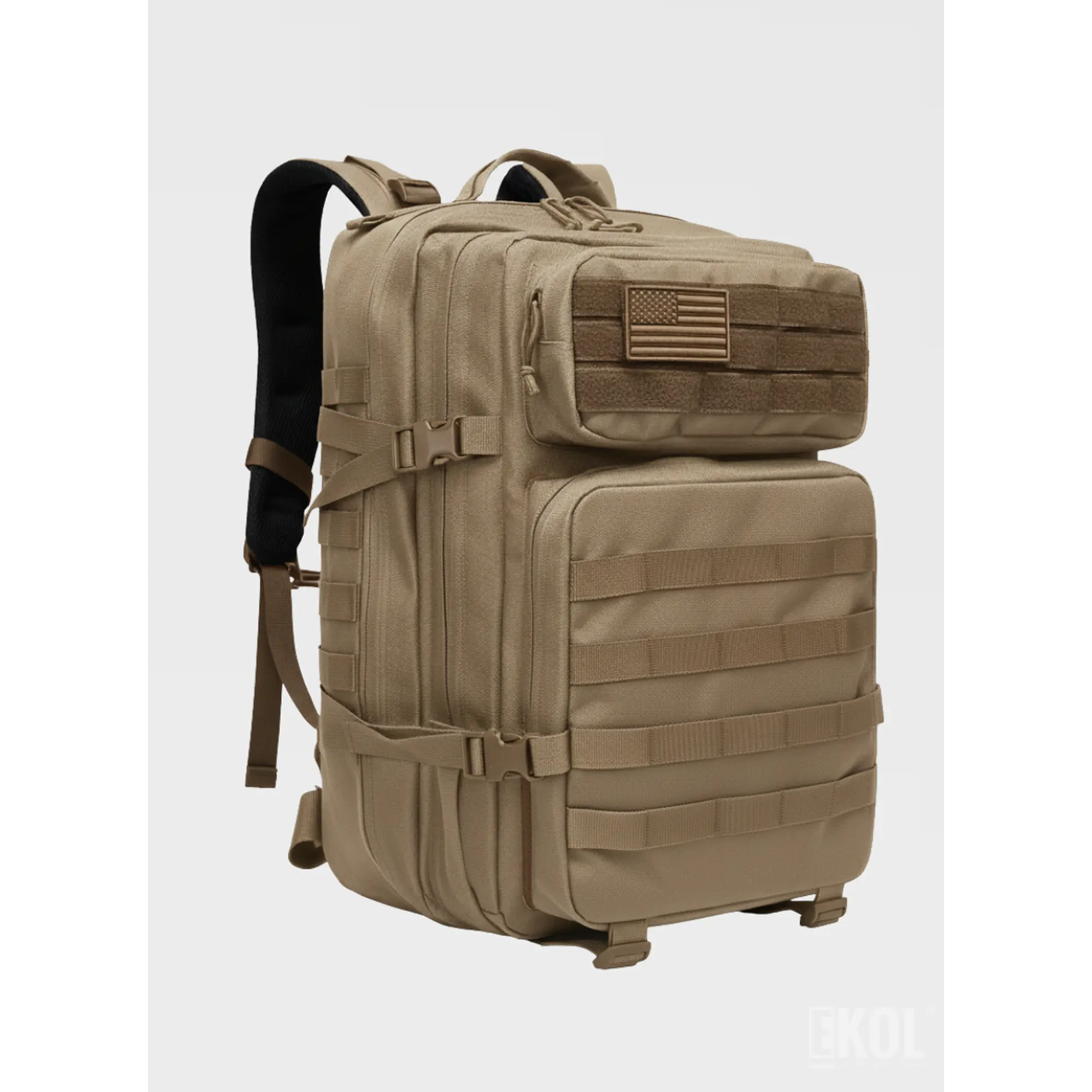Mochila Militar 45 Litros Gran Capacidad con Sistema Molle para Viajes y Outdoor 9