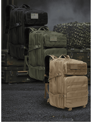 Mochila Militar 45 Litros Gran Capacidad con Sistema Molle para Viajes y Outdoor