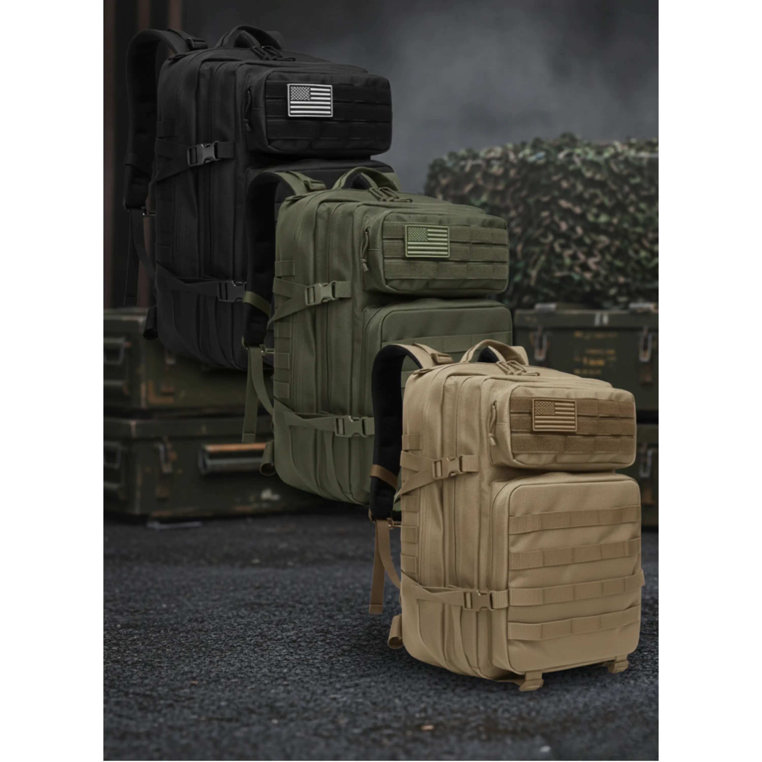 Mochila Militar 45 Litros Gran Capacidad con Sistema Molle para Viajes y Outdoor 1